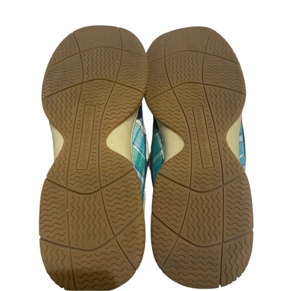 🔥SALE🔥TOMMY HILFIGER WOMENS TW SASSI NAVY  PLAID CASUAL BOAT SHOE SZ 8 M - Picture 6 of 10